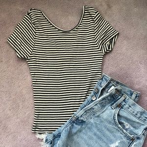 Brandy Melville striped cropped shirt